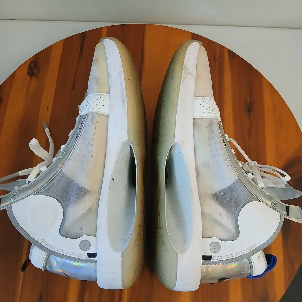 Jordan 34 Unite Mens 7.5 White Basketball Shoes Sneakers AR3240-101